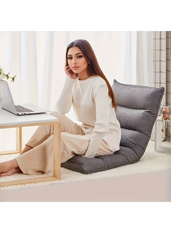 Noori Foldable Sofa, Lazy Sofa for Single Use, Indoor/Outdoor, Reclining, Ergonomic Design, Lightweight, Compact, Suitable for Balcony/Tatami/Bay Window/Bedroom/Living Room/Home Office/Lounge | Student Dorm/Indoor Terrace/Living Room Lounge Chair, Living - Image 5
